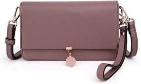 img 4 attached to 👜 UTO Crossbody Bags for Women: Genuine Leather Wallet - 5 Stylish Ways to Travel with Shoulder Bag, Clutch Purse, and Wristlet Strap
