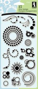 img 1 attached to 🎨 Inkadinkado Dots and Circles Clear Stamp Set: Perfect for Scrapbooking and Card Decorating, 15pc Collection