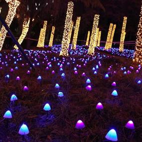 img 4 attached to 🍄 Enhance Your Outdoor Spaces with 5M 20 LED Solar Mushroom Fairy Lights - Waterproof, Multicolor, and Truly Enchanting!