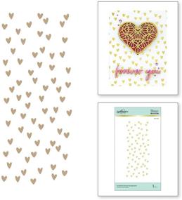 img 4 attached to Spellbinders Scattered Hearts Background Glimmer