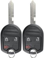 🔑 pack of 2 keylessoption replacement car key fob with uncut blank ignition key for cwtwb1u793 - keyless entry remote control logo