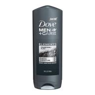 🧖 гель для душа dove men+care elements с углем и глиной 18 унций | эффективно очищает и питает кожу, уничтожая бактерии логотип