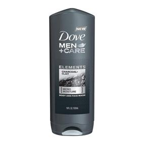 img 4 attached to 🧖 Dove Men+Care Elements Body Wash - Charcoal+Clay 18 oz | Efficiently Cleanses & Nourishes Skin, Eliminating Bacteria