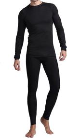 img 4 attached to 👕 Men's Soft Fleece Thermal Set - American Casual Long Johns Shirt and Pants, 2PC