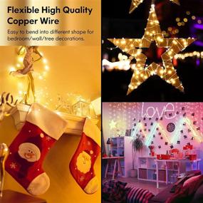 img 2 attached to 🎉 66FT 200 LED Waterproof Fairy String Lights with Remote Control - Plug-in Twinkle Firefly Lights for Bedroom Wall Wedding Christmas Home Patio Party Decor - 16 Color Changing Modes & Timer Included