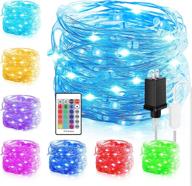 🎉 66ft 200 led waterproof fairy string lights with remote control - plug-in twinkle firefly lights for bedroom wall wedding christmas home patio party decor - 16 color changing modes & timer included логотип