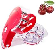 🍒 yillsen cherry pitter stoner & olive tool - efficient 6 cherries seed remover - vibrant red logo