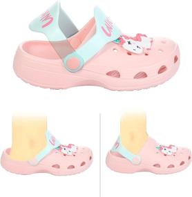 img 2 attached to Toddler Unicorn Slippers Non Slip Lightweight Boys' Shoes ~ Clogs & Mules