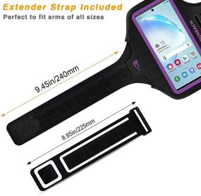 img 3 attached to RUNBACH Galaxy Note 10+ Armband: Sweatproof Sportband with Fingerprint Touch, Key Holder & Card Slot - Purple