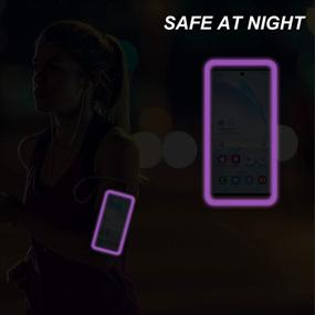 img 1 attached to RUNBACH Galaxy Note 10+ Armband: Sweatproof Sportband with Fingerprint Touch, Key Holder & Card Slot - Purple