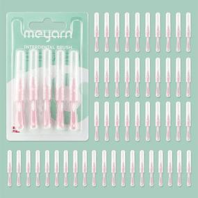 img 4 attached to 🦷 Meyarn Interdental Brush for Braces: 50-Count Tooth Floss for Optimal Oral Hygiene and Teeth Care - 0.7mm Moderate Size