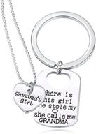 luvalti necklace keychain set granddaughter logo