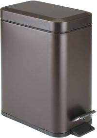 img 4 attached to MDesign Rectangular Wastebasket Container Bathroom Bath