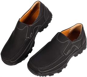 img 3 attached to CREPUSCOLO Loafers Breathable Comfortable Numeric_10 Men's Shoes