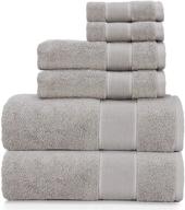 🛀 ralph lauren sanders towel set in pewter grey - includes 2 bath towels, 2 hand towels, and 2 washcloths logo