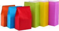 🌈 30 small colored paper gift bags variety pack – rainbow party favor bags (assorted colors, no handle) logo