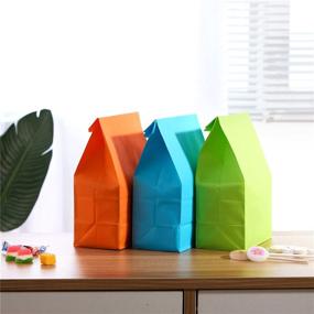 img 1 attached to 🌈 30 Small Colored Paper Gift Bags Variety Pack – Rainbow Party Favor Bags (Assorted Colors, No Handle)