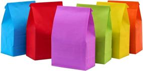 img 3 attached to 🌈 30 Small Colored Paper Gift Bags Variety Pack – Rainbow Party Favor Bags (Assorted Colors, No Handle)