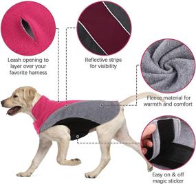 img 2 attached to Kuoser Dog Fleece Vest: Keep Your Pet Warm with Reflective Winter Coat for All Breeds – French Bulldog, Labrador, and More!