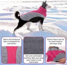 img 3 attached to Kuoser Dog Fleece Vest: Keep Your Pet Warm with Reflective Winter Coat for All Breeds – French Bulldog, Labrador, and More!