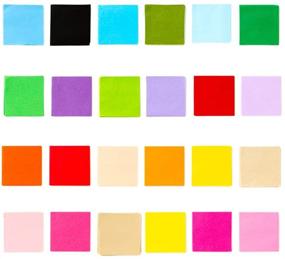 img 4 attached to 🎨 Exquiss 2400 Sheets Tissue Paper Squares 2 inch Bulk 24 Colors - Ideal for Kids DIY Crafts, Tissue Paper Flowers, Gift Wrapping, and pom poms