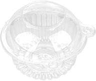 clear plastic dome single cupcake carrier - individual cupcake holder muffin container cases boxes cups (pack of 50) логотип