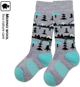 img 3 attached to ❄️ Cozy and Warm: HIGHCAMP Kids Merino Wool Ski Snowboard Socks - Perfect Winter Snow Socks for Boys and Girls! (2 Pairs)