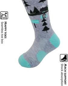 img 1 attached to ❄️ Cozy and Warm: HIGHCAMP Kids Merino Wool Ski Snowboard Socks - Perfect Winter Snow Socks for Boys and Girls! (2 Pairs)