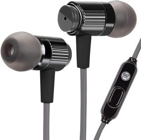 img 4 attached to 🎧 GOgroove AudiOHM RNF Durable Earbuds - Heavy Duty Headphones with Aramid Fiber Reinforced Cable, in-Line Mic, Noise Isolation & Rugged Metal Driver Housing (Carbon Black)