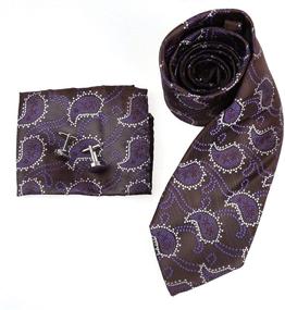 img 2 attached to 👔 Exquisite Italian Paisley Pattern Cufflinks Presentation: Boys' Accessories for a Sophisticated Touch