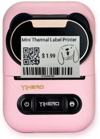 img 4 attached to 📠 Portable Bluetooth Mini Thermal Label Printer - Ultra Fast Label Maker for Jars, Rechargeable Handheld Barcode Printer for Home Office School Small Business Retail - Compatible with Android iOS - Pink