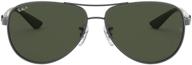 🕶️ stylish ray ban aviator sunglasses: gunmetal polarized for ultimate sun protection logo