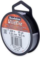 🧵 beadalon wildfire 0.008" black 20yd thermally bonded beading thread - durable & versatile for jewelry making logo