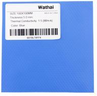 🔥 wathai blue cooling thermal conductive silicone pad: 100x100mm, 5mm thickness for cpu, gpu, ic, ps3, ps2, xbox heatsink logo