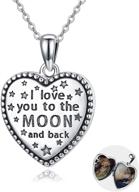 📸 lovely 925 sterling silver heart locket necklace - holds 2 pictures - for men, women, girls, and teens - thoughtful gift - 18''+2'' extender logo