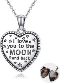 img 4 attached to 📸 Lovely 925 Sterling Silver Heart Locket Necklace - Holds 2 Pictures - For Men, Women, Girls, and Teens - Thoughtful Gift - 18''+2'' Extender