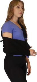 img 1 attached to 🤕 Versatile Mars Wellness Universal Arm Sling with Waist Strap - Ideal for Rotator Cuff, Shoulder, Wrist, and Elbow Injuries - Adjustable - Medium Size