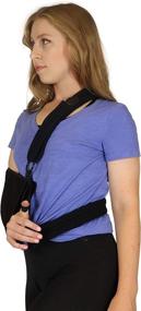 img 3 attached to 🤕 Versatile Mars Wellness Universal Arm Sling with Waist Strap - Ideal for Rotator Cuff, Shoulder, Wrist, and Elbow Injuries - Adjustable - Medium Size