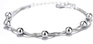 ❤️ kelistom sterling silver love heart charm bracelet for women teen girls - fashion jewelry gift, charm chain bangle logo