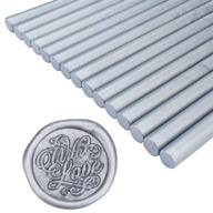 yoption 15 pieces silver glue gun sealing wax sticks: perfect for wedding invitations, cards & envelopes logo