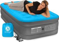 💤 air comfort camp mate inflatable air mattress: elevated bed with external air pump logo