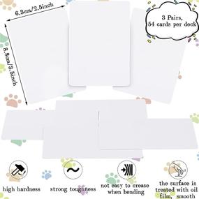 img 3 attached to 🃏 Customizable DIY Blank Playing Cards for Kids Party Favors, 3 Set Poker Size Blank Cards with Gloss Finish - Personalize & Print White Cards for Boys and Girls Present Exchange