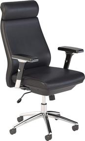 img 4 attached to 🪑 Metropolis High Back Executive Office Chair: Stylish Black Leather Seating by Bush Business Furniture