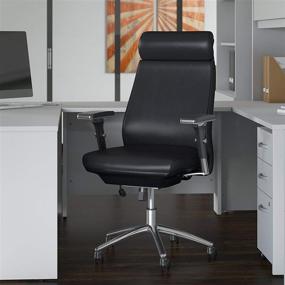 img 3 attached to 🪑 Metropolis High Back Executive Office Chair: Stylish Black Leather Seating by Bush Business Furniture