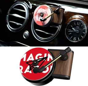 img 2 attached to 🎶 NCElec Car Retro Record Player Air Fresh Clip Perfume Vent Outlet Diffuser Auto Decor: A Whiff of Nostalgia for Your Car Interiors
