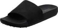 skechers men's leather strap slide sandal shoes логотип