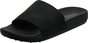 img 4 attached to Skechers Men's Leather Strap Slide Sandal Shoes