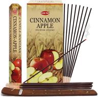 🍎 cinnamon apple incense sticks & holder bundle - hem incense sticks for a soothing fragrance experience логотип