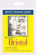 🎨 strathmore 300 series bristol artist trading cards - smooth surface for creative excellence, 20 sheets: a perfect canvas for your artistic masterpieces logo