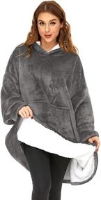 img 3 attached to Blanket Hoodie Wearable Oversized Sleeves Bedding